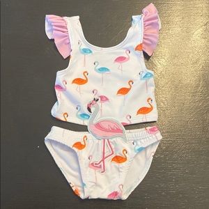 Flamingo UV One Piece Bathing Suit 3-6 month